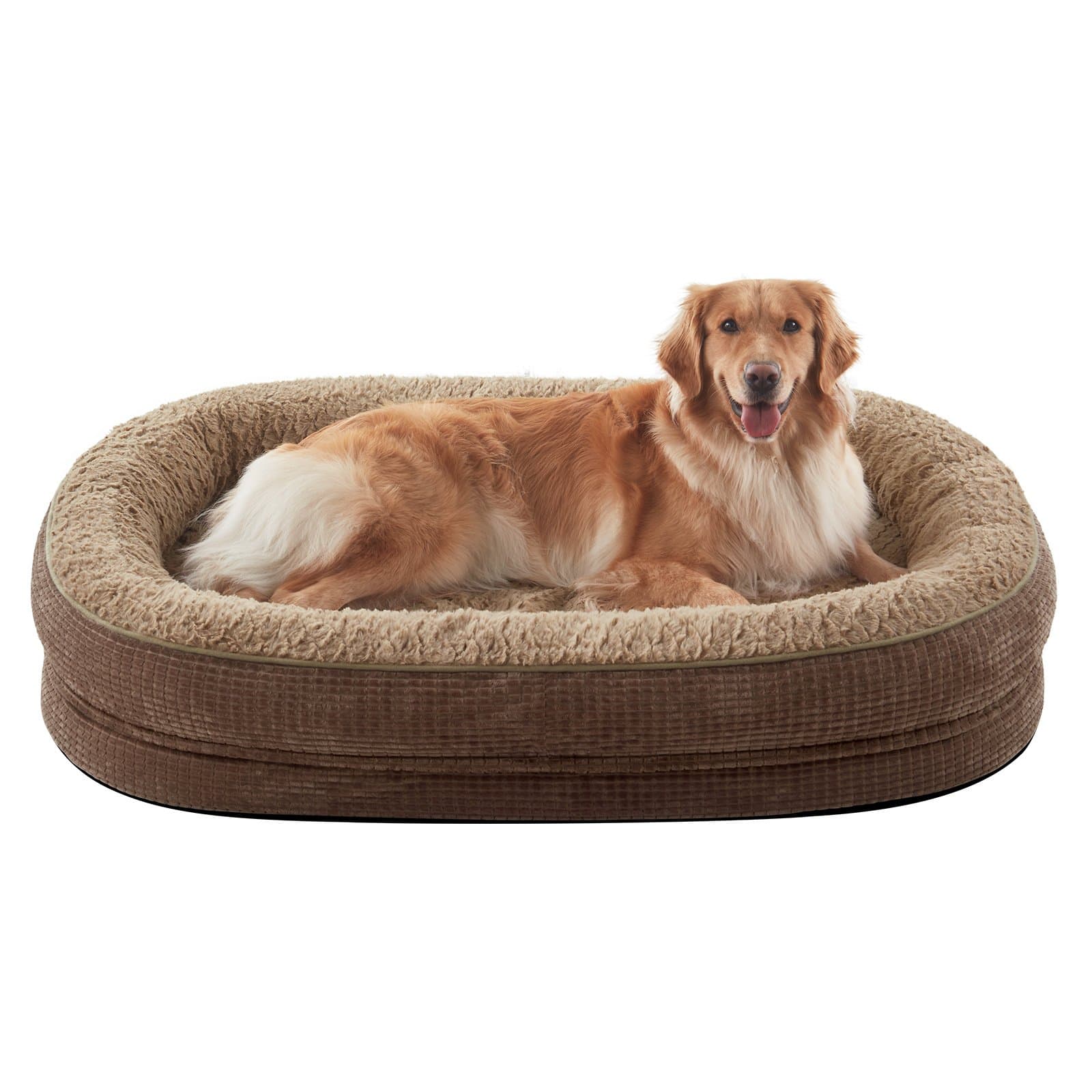 JOEJOY Orthopedic Waterproof Dog Bed with Removable Cover, Beige, X-Large